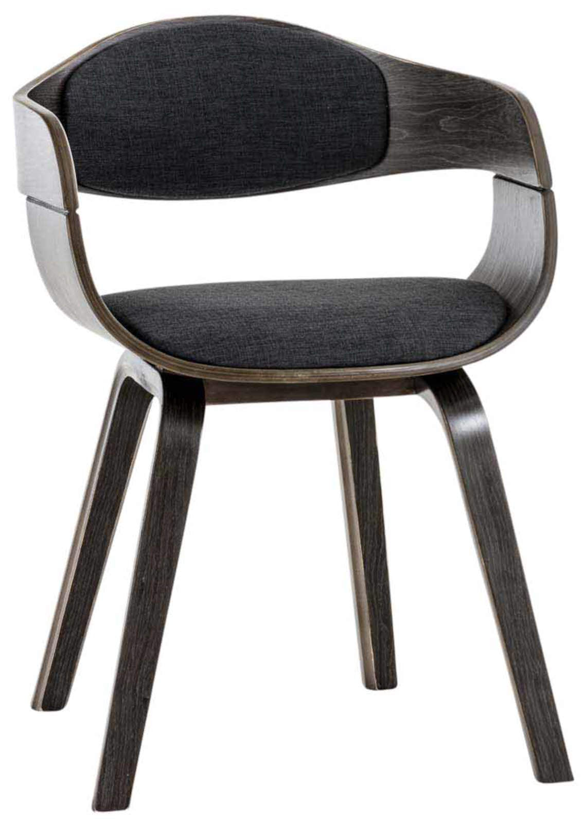 Set van 2 Kingston eetkamerstoelen Stof grijs/donkergrijs grau/dunkelgrau