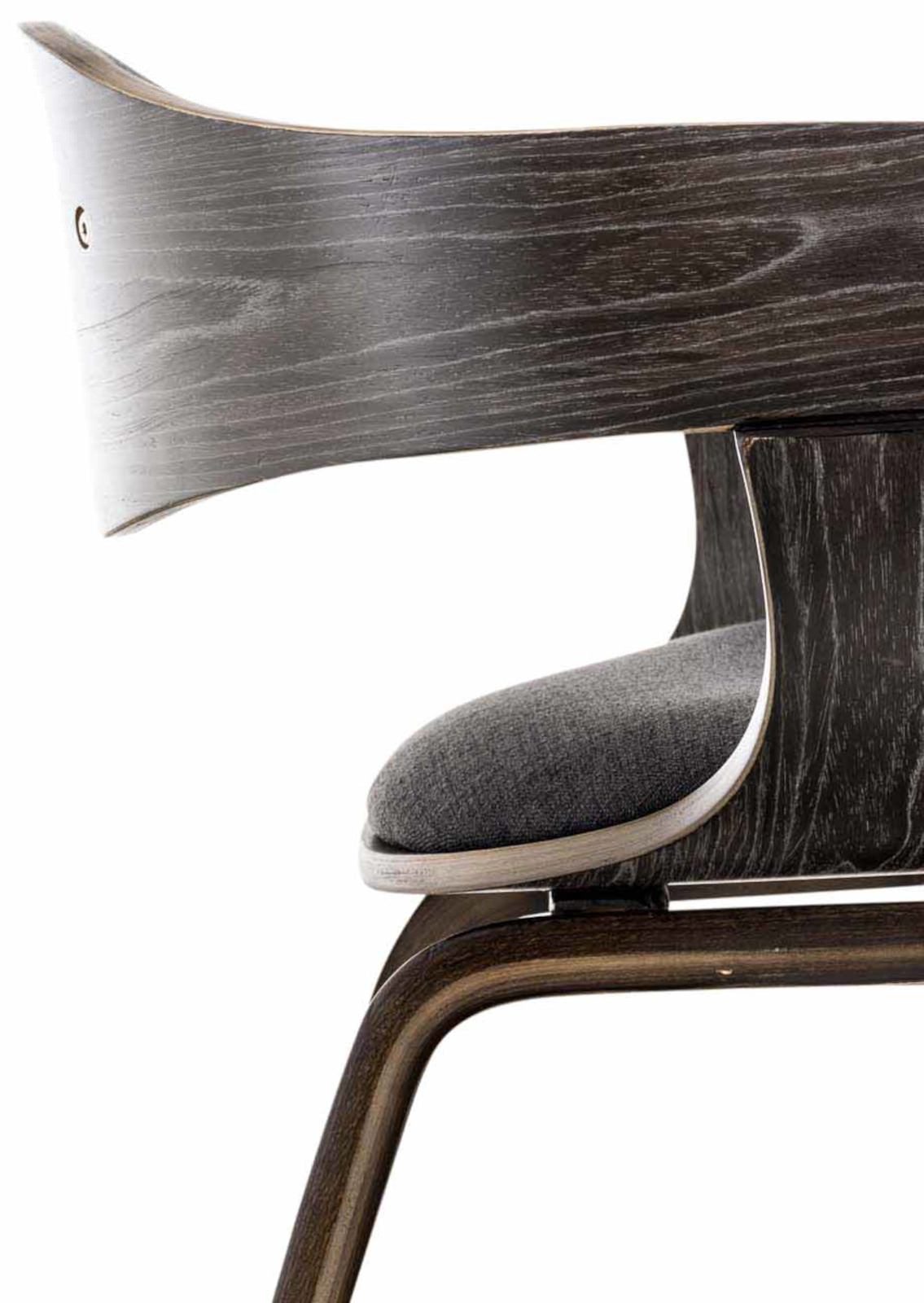 Set van 2 Kingston eetkamerstoelen Stof grijs/donkergrijs grau/dunkelgrau