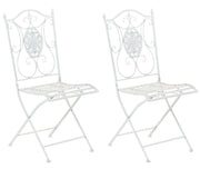 Set van 2 tuinstoelen Sibell wit weiß