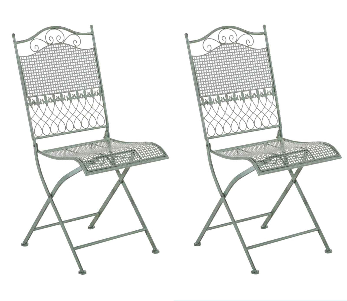 Set van 2 tuinstoelen Kiran antiek/groen antik-grün