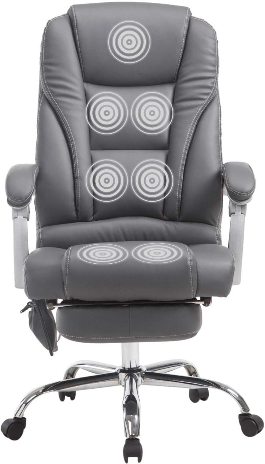 Bureaustoel Pacific met massagefunctie grijs grau