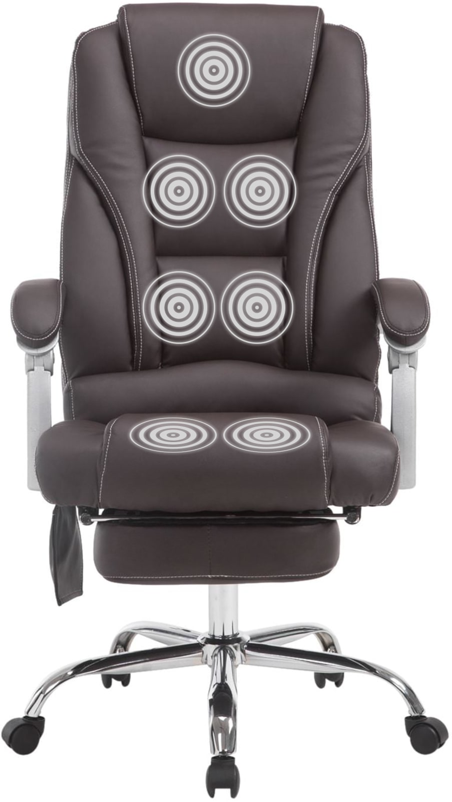 Bureaustoel Pacific met massagefunctie bruin braun