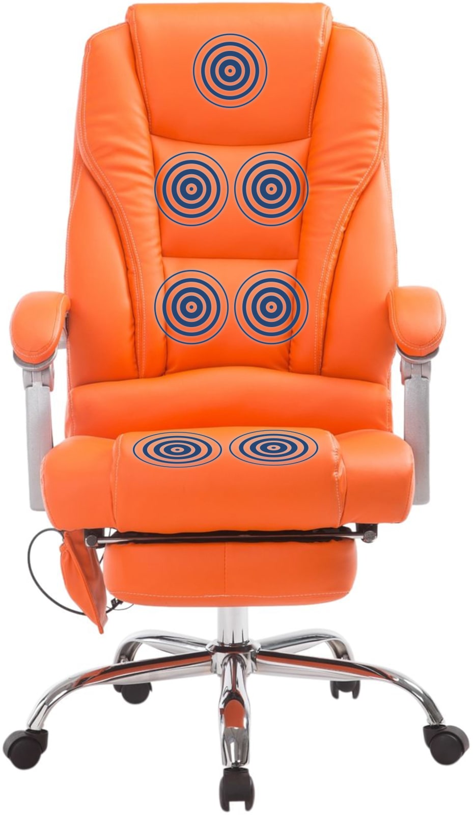 Bureaustoel Pacific met massagefunctie oranje orange
