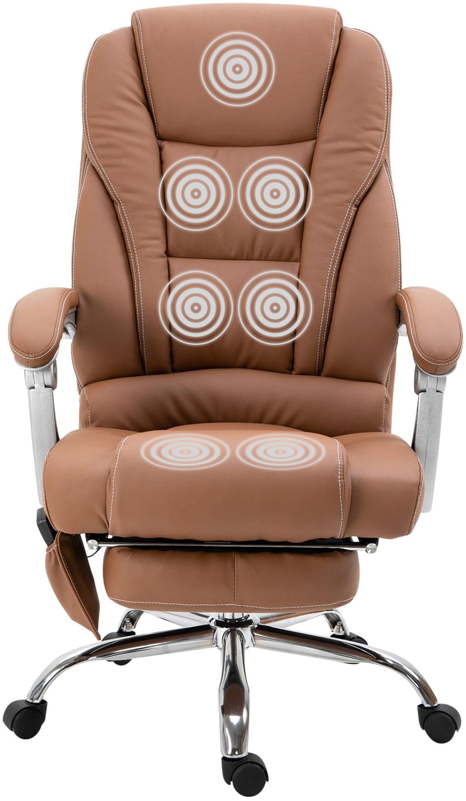Bureaustoel Pacific met massagefunctie licht bruin hellbraun