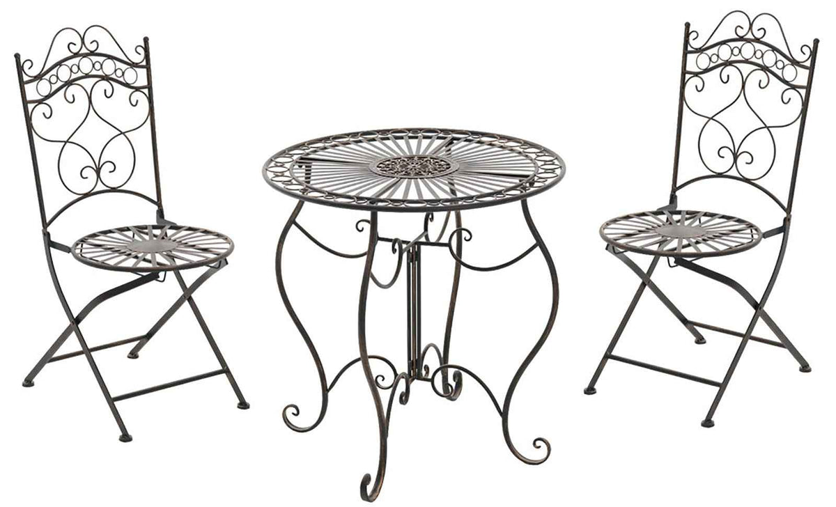 Bistro set Indra bronzen bronze