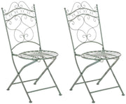 Set van 2 Indra Klapstoelen antiek/groen antik-grün