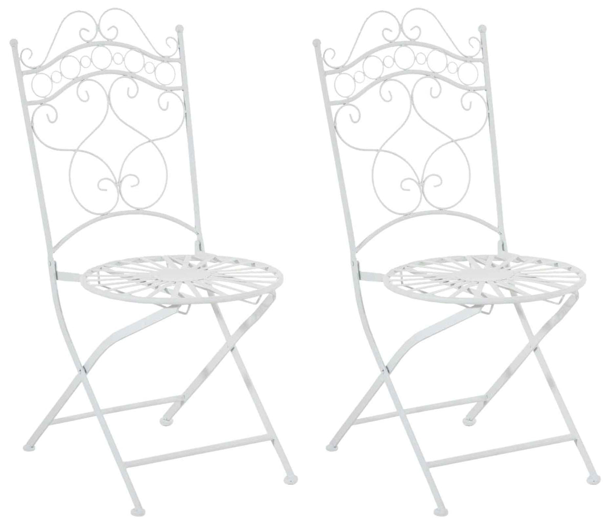 Set van 2 Indra Klapstoelen wit weiß