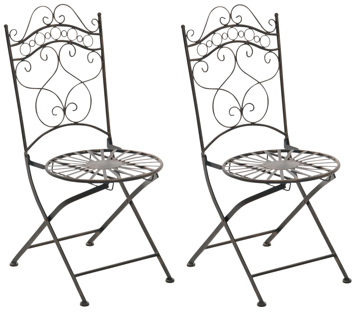 Set van 2 Indra Klapstoelen bronzen bronze