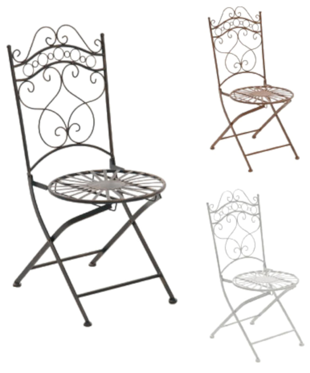 Set van 2 Indra Klapstoelen bronzen bronze