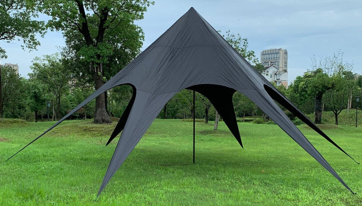 Stertent 10m zwart schwarz