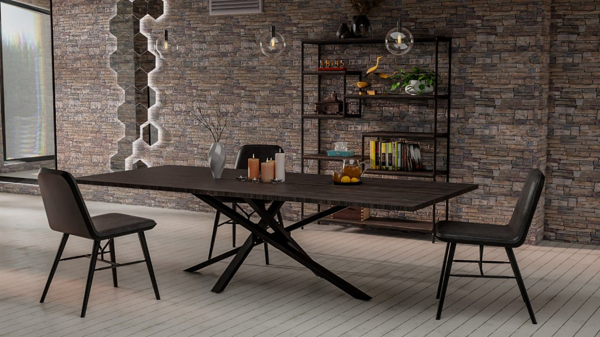 Jimmy Tafelpoten zwart,180x80x72 cm schwarz