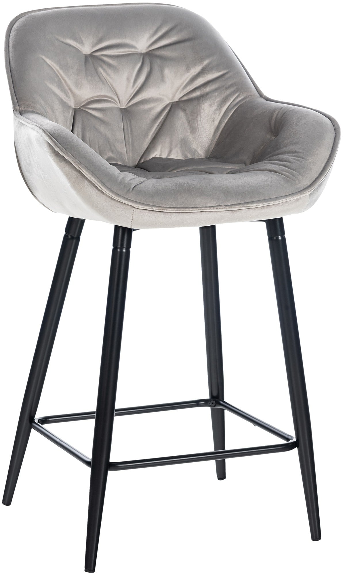 Barkruk Gibson grijs,Fluweel grau