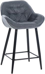 Barkruk Gibson grijs,Stof grau
