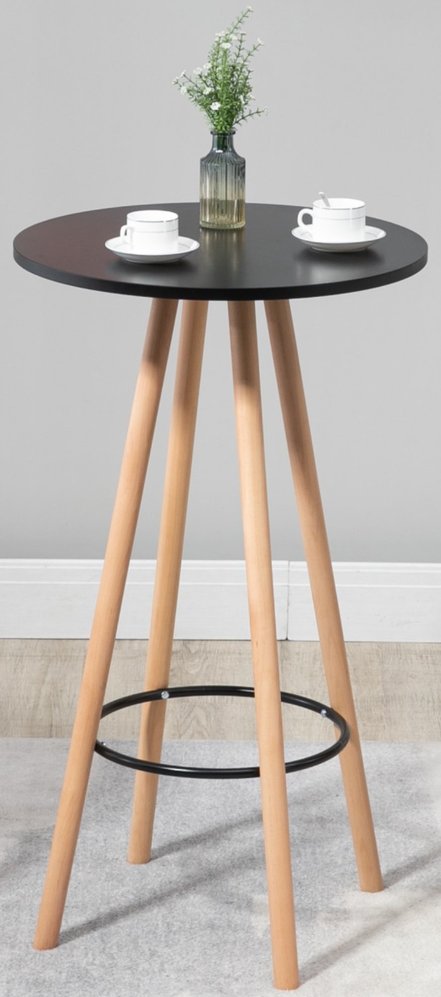Ronde statafel Livia natura/zwart natura/schwarz