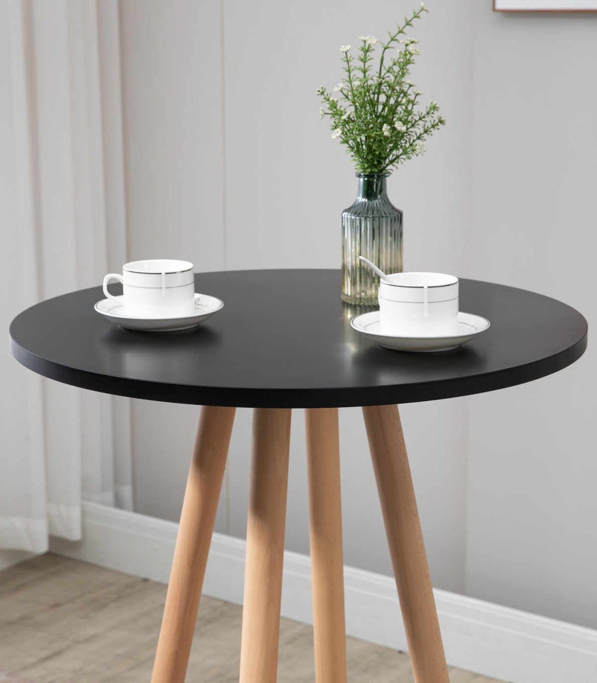 Ronde statafel Livia natura/zwart natura/schwarz