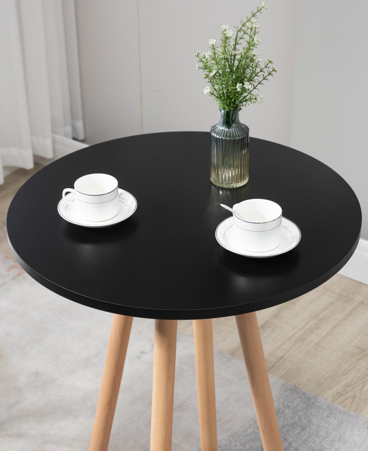 Ronde statafel Livia natura/zwart natura/schwarz