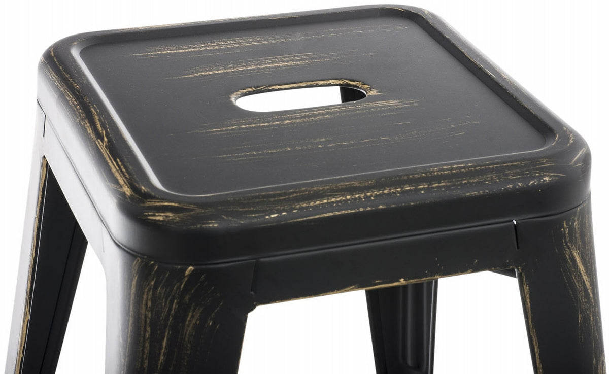 Set van 4 Armin krukken zwart/goud schwarz-gold
