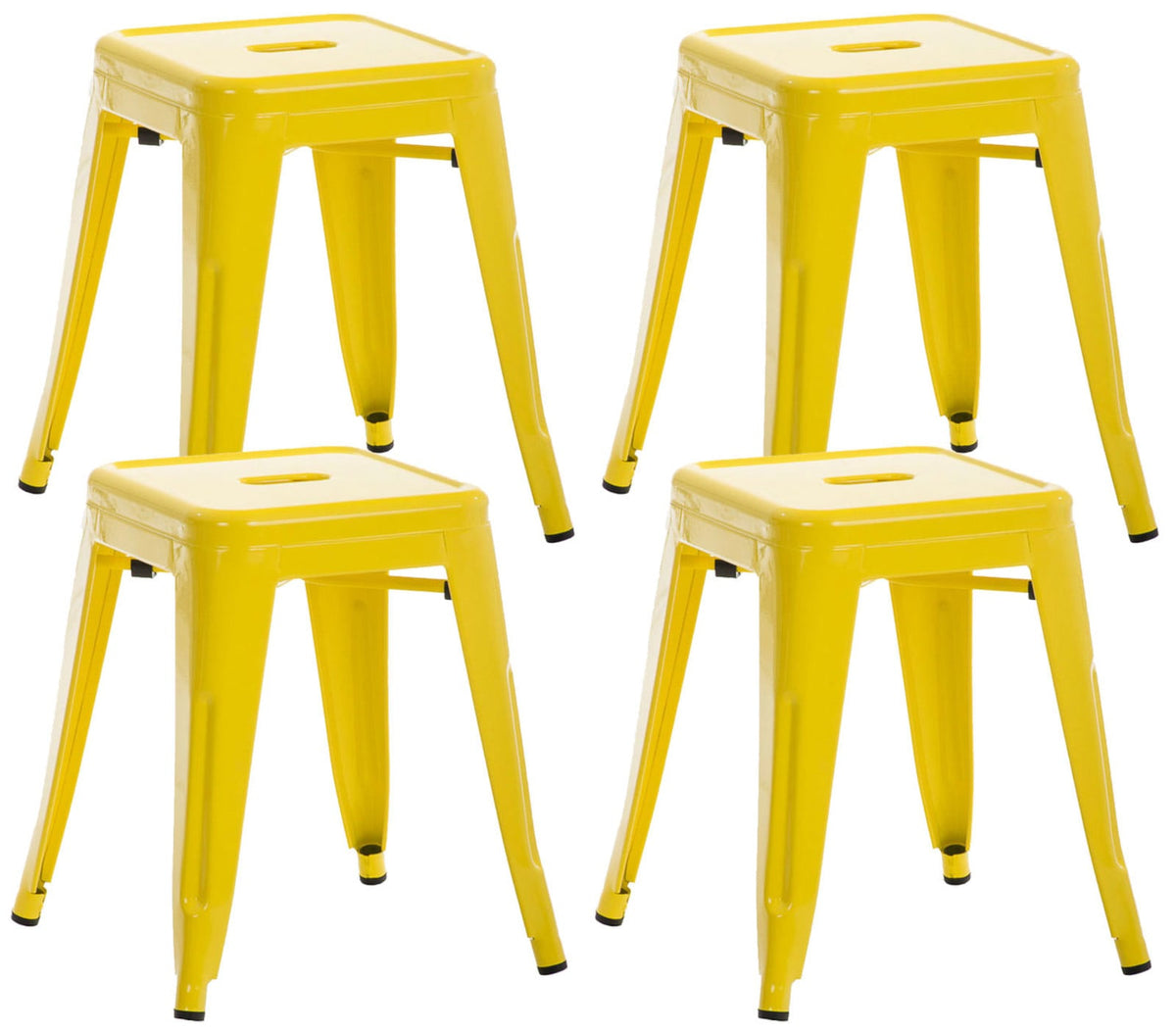 Set van 4 Armin krukken geel gelb