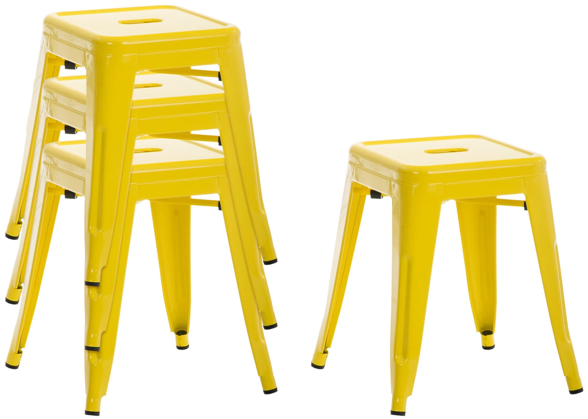 Set van 4 Armin krukken geel gelb