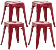 Set van 4 Armin krukken rood rot
