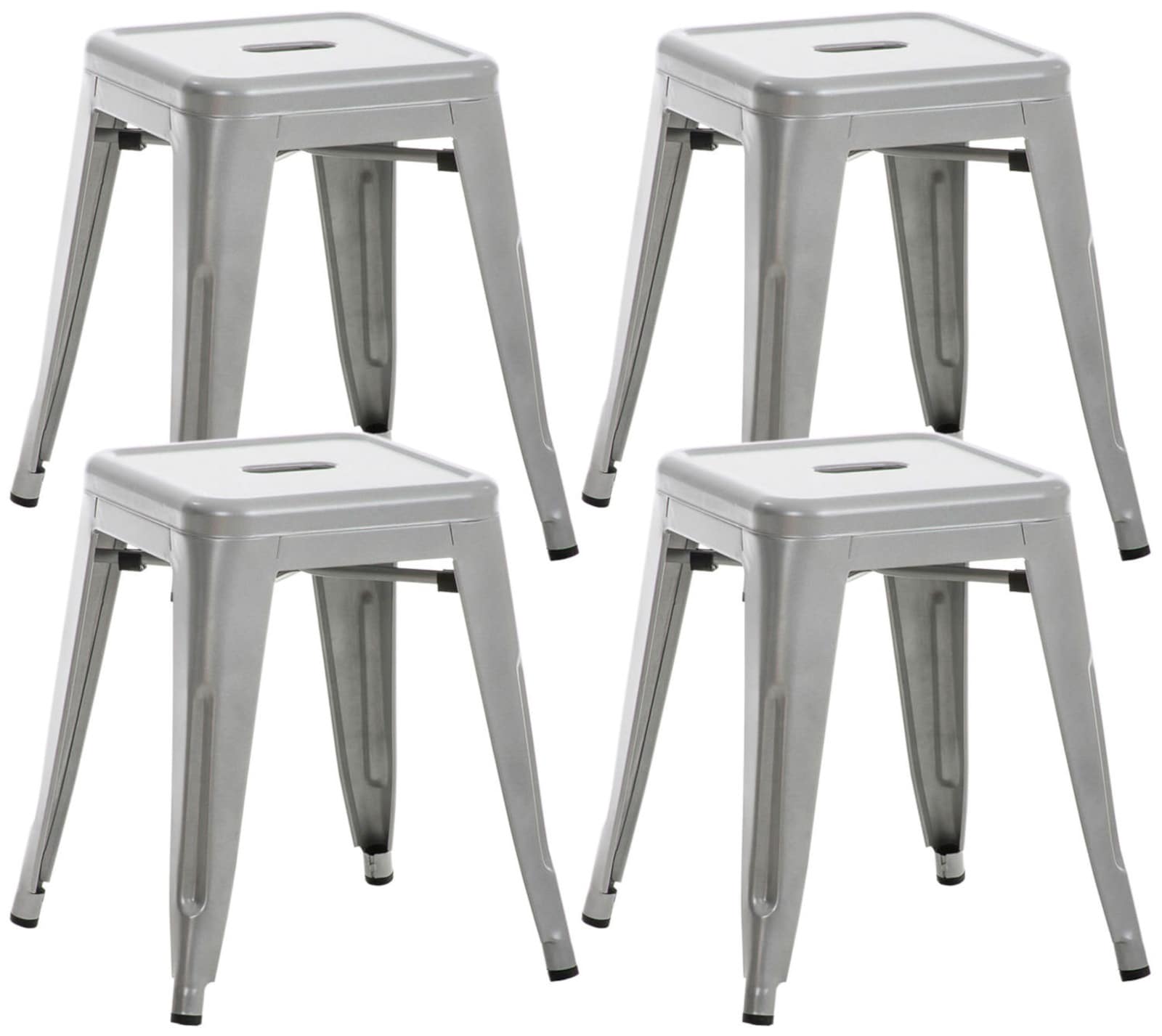 Set van 4 Armin krukken zilver silber