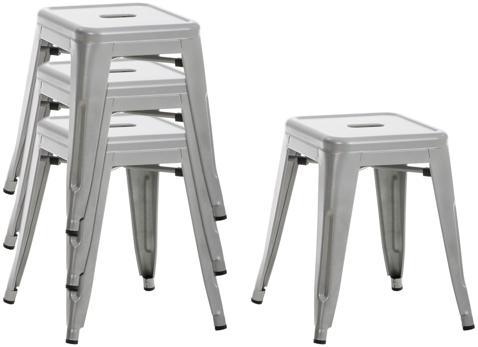 Set van 4 Armin krukken zilver silber