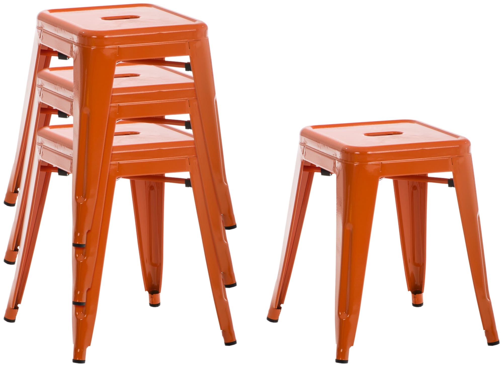 Set van 4 Armin krukken oranje orange