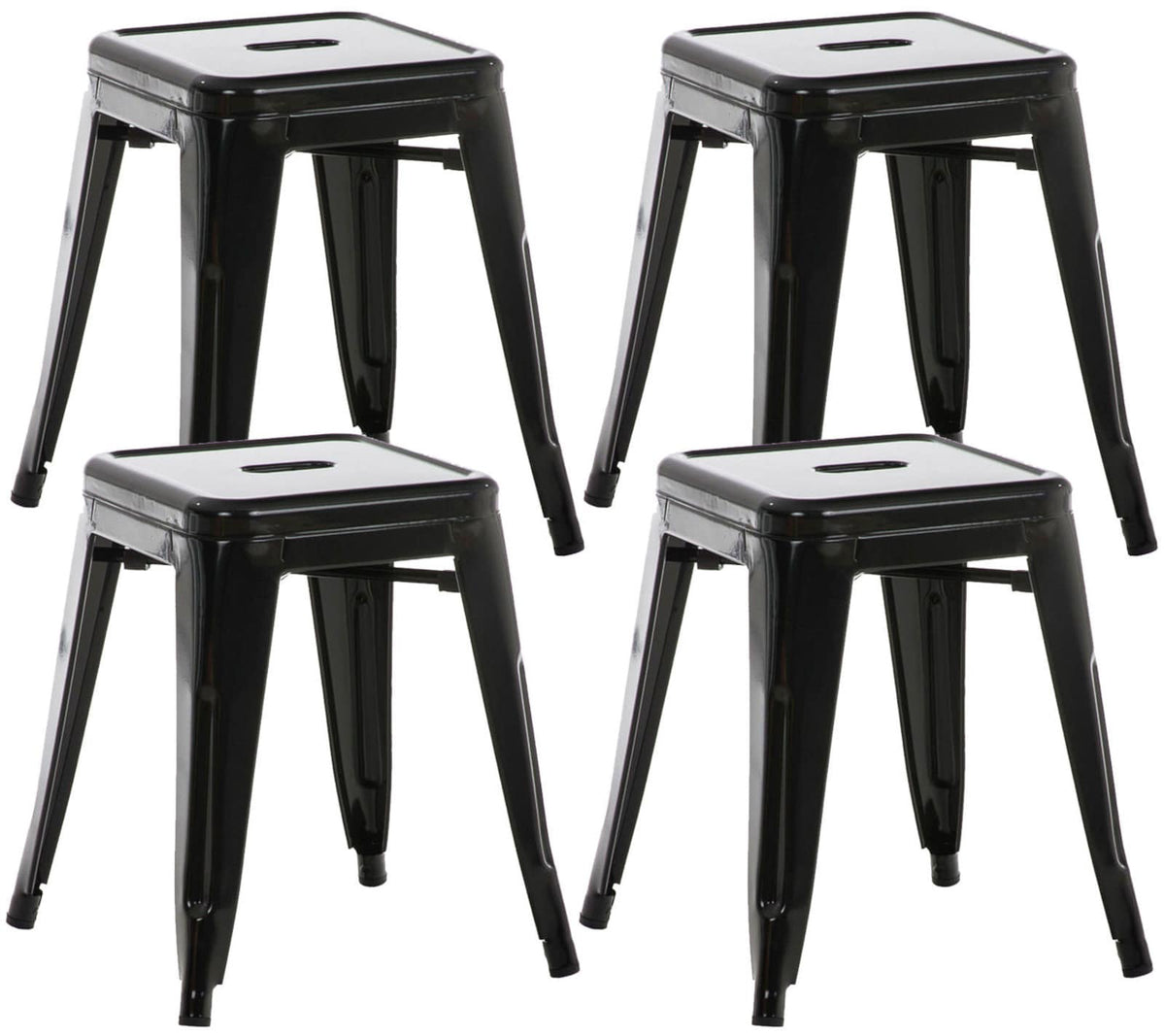Set van 4 Armin krukken zwart schwarz