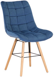 Eetkamerstoel Leni fluweel blauw blau