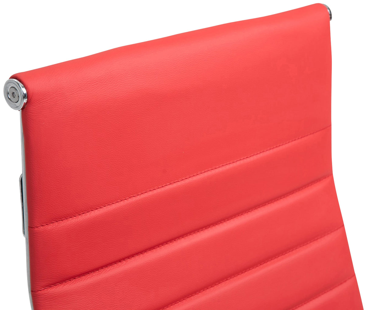 Bureaustoel Kolumbus Echt leer rood rot