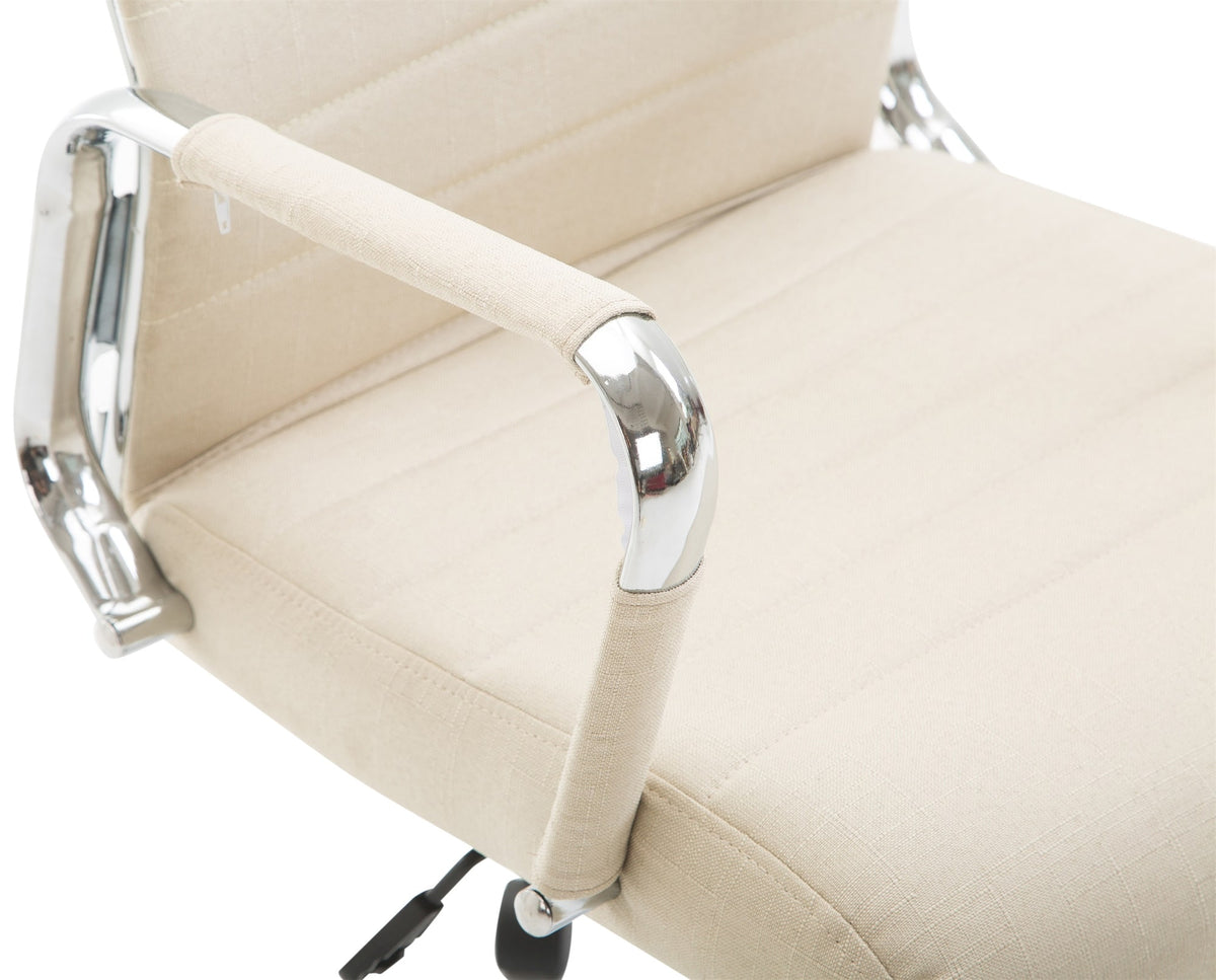Bureaustoel Columbus Stof creme creme