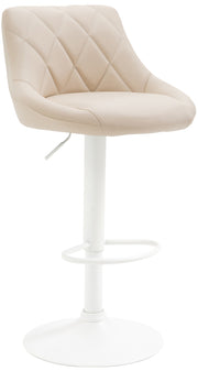 Barkruk Lazio Kunstleer creme,wit creme