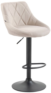 Barkruk Lazio Stof creme,zwart creme