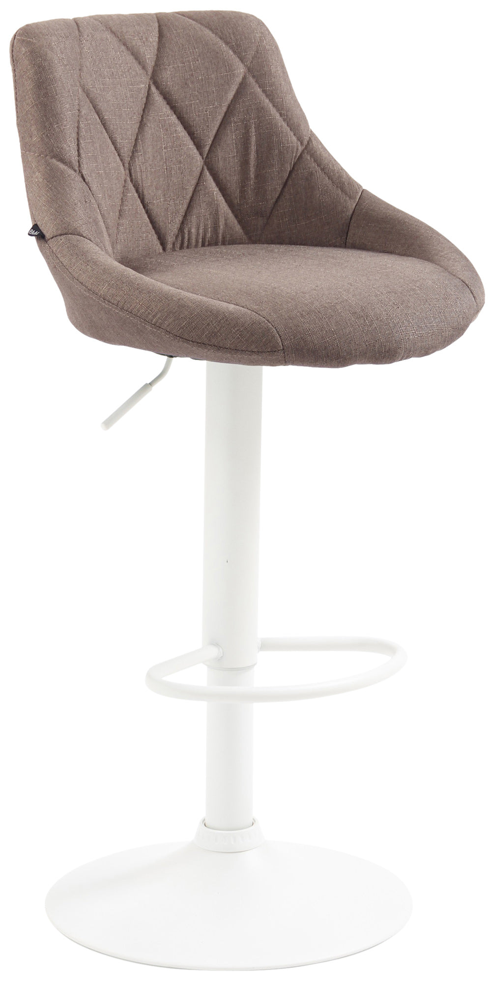 Barkruk Lazio Stof taupe,wit taupe