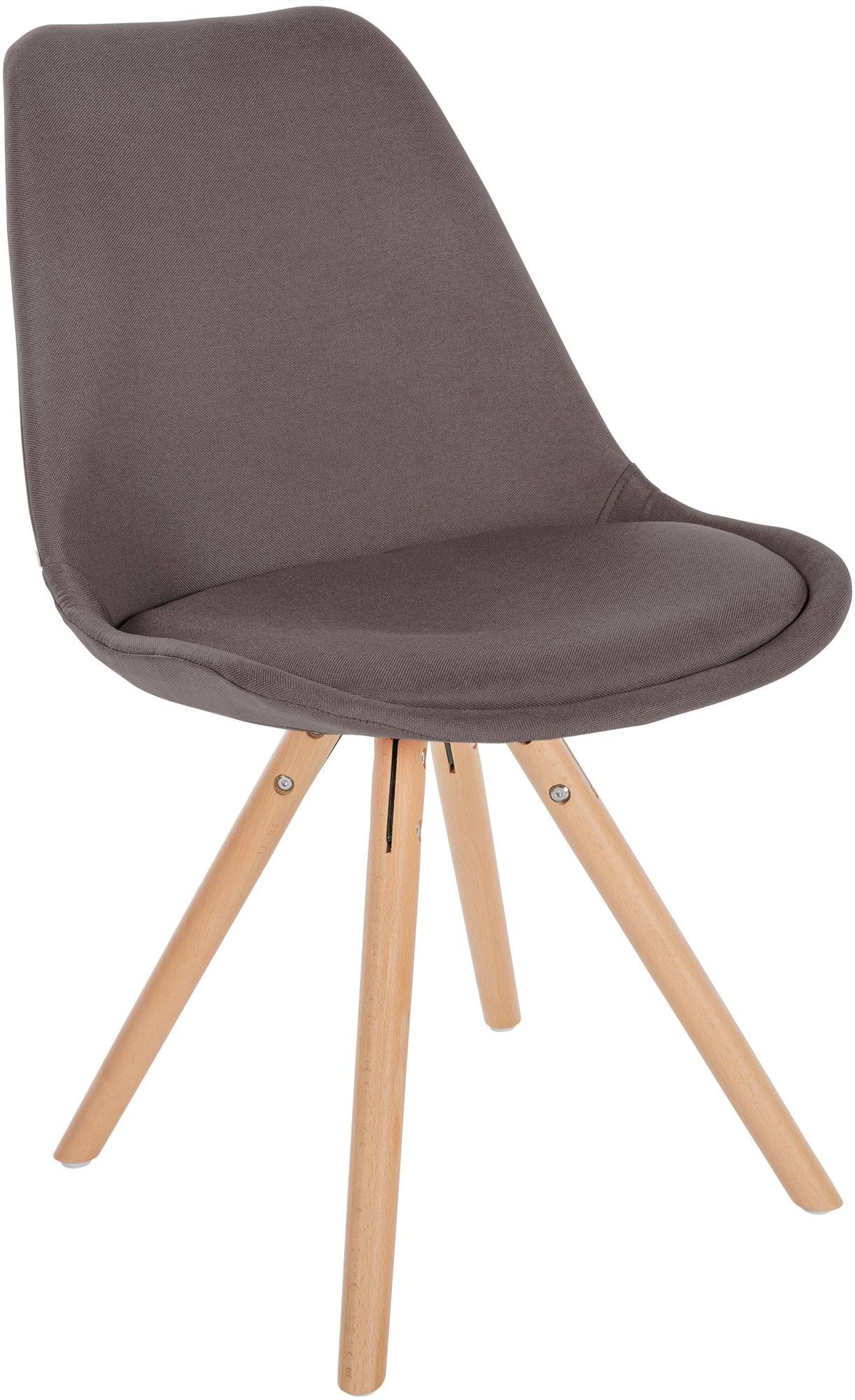 Eetkamerstoel Sofia Stof taupe,natura (ronde) taupe