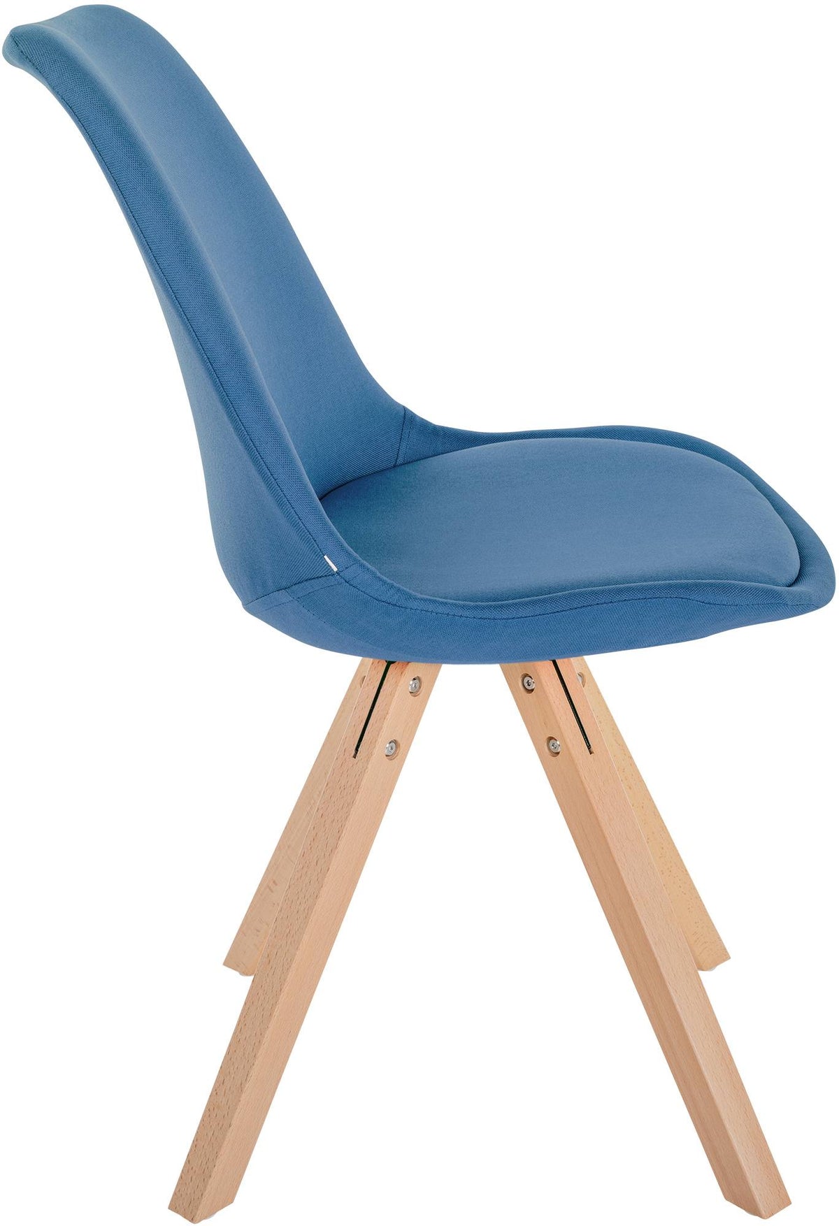 Eetkamerstoel Sofia Stof blauw,natura (vierkant) blau