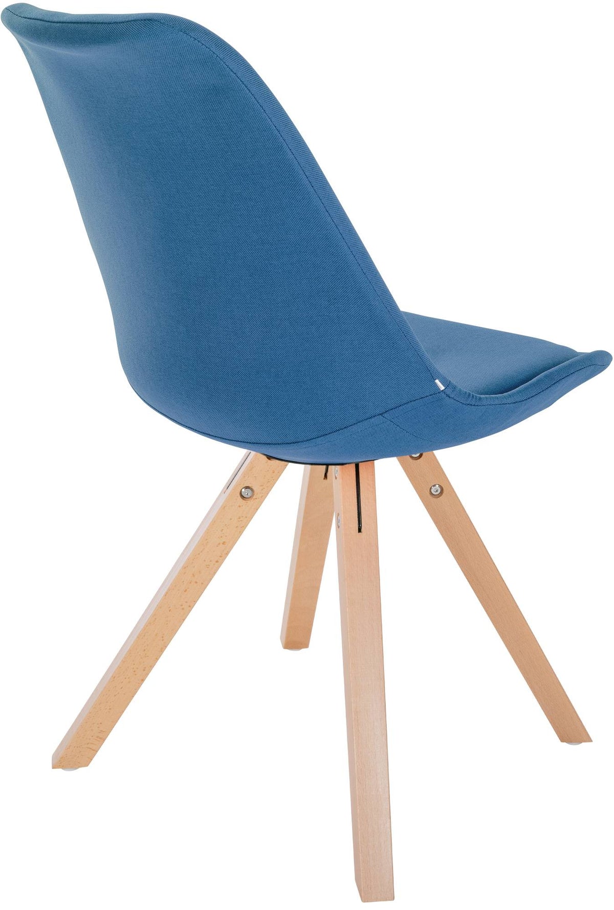 Eetkamerstoel Sofia Stof blauw,natura (vierkant) blau