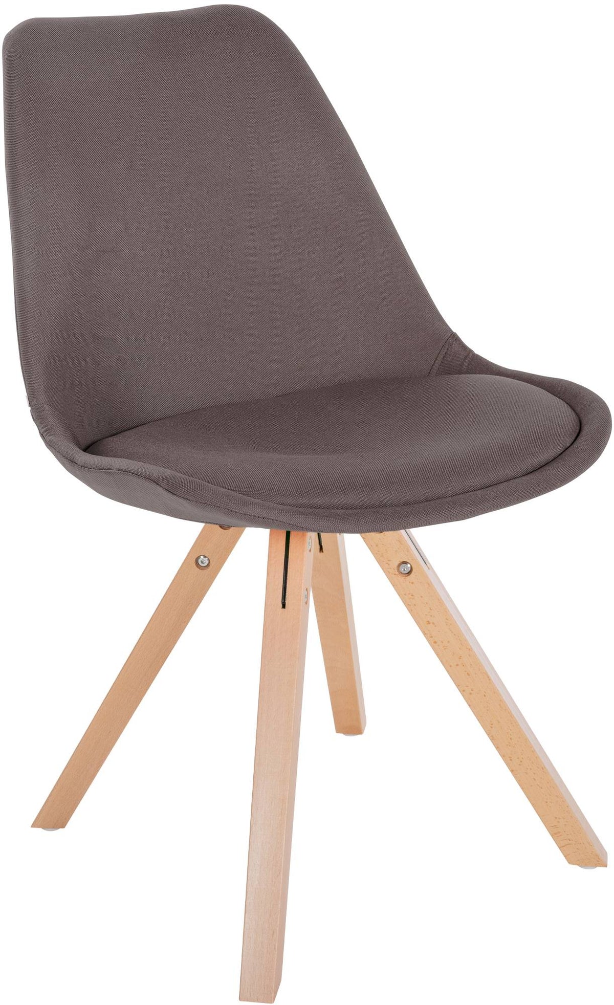 Eetkamerstoel Sofia Stof taupe,natura (vierkant) taupe