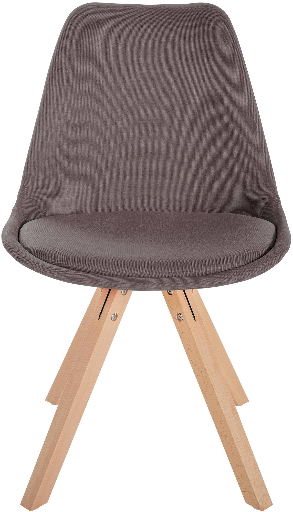 Eetkamerstoel Sofia Stof taupe,natura (vierkant) taupe