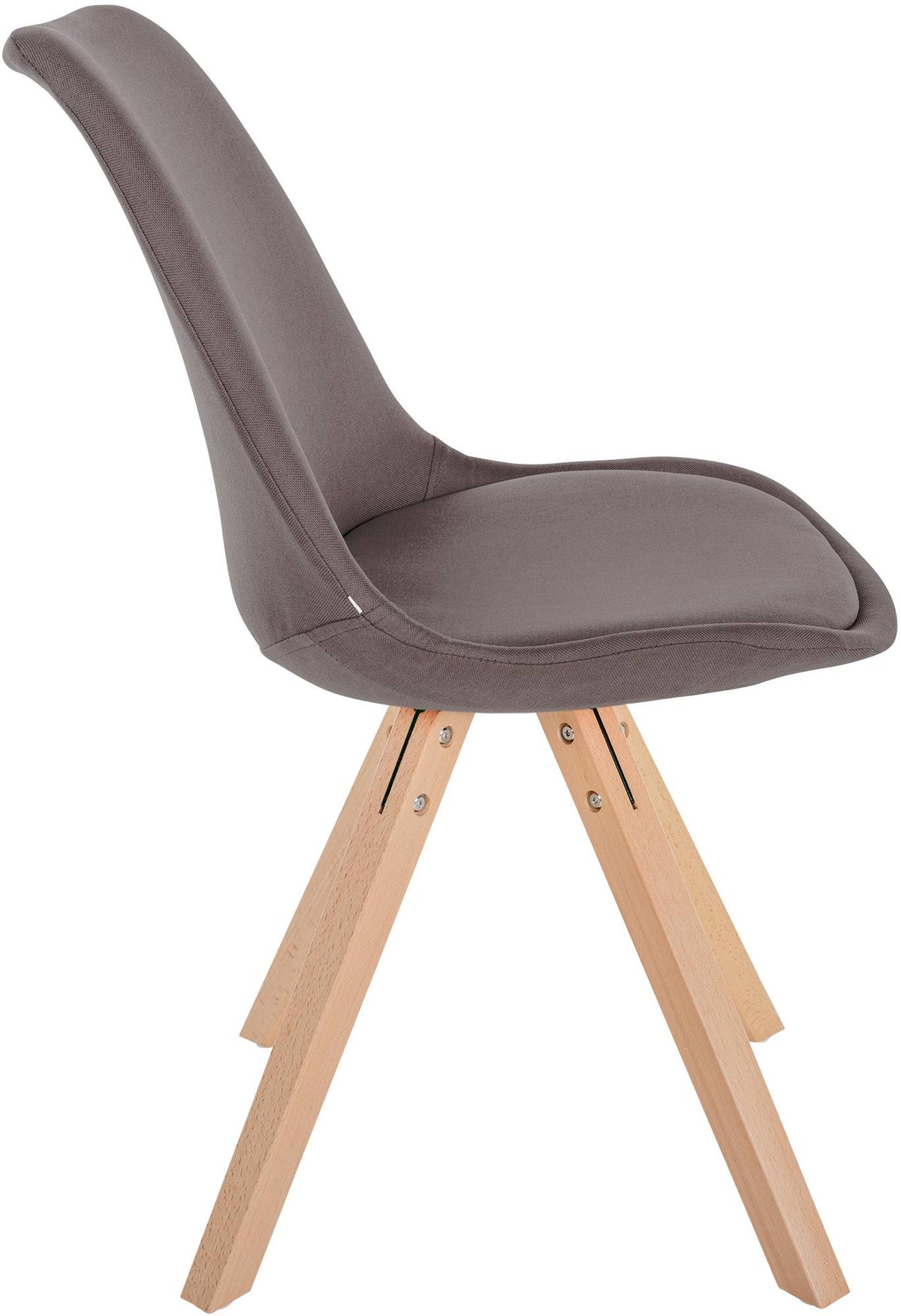 Eetkamerstoel Sofia Stof taupe,natura (vierkant) taupe