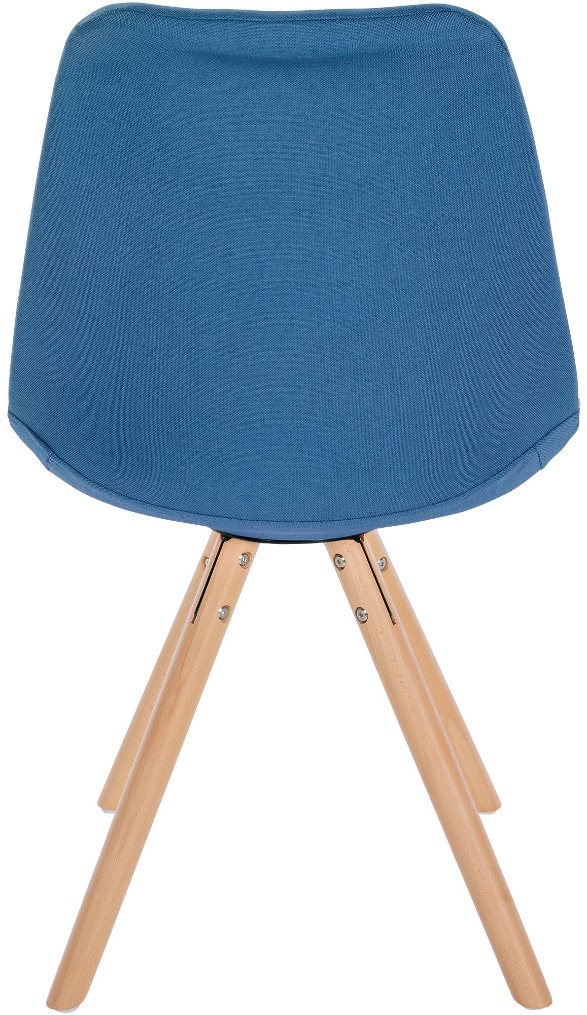 Eetkamerstoel Sofia Stof blauw,natura (ronde) blau