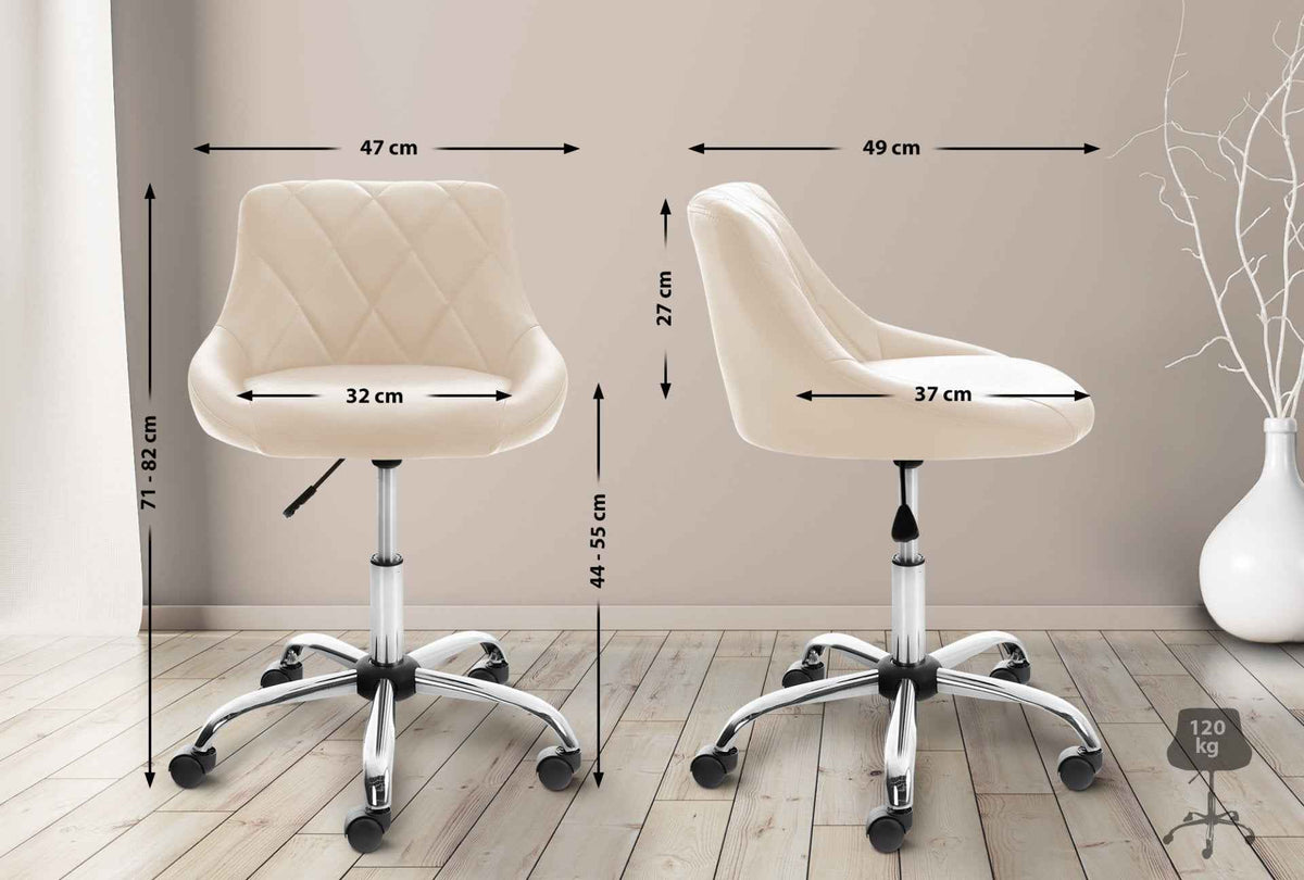 Werkkruk Lazio creme,Kunstleer creme