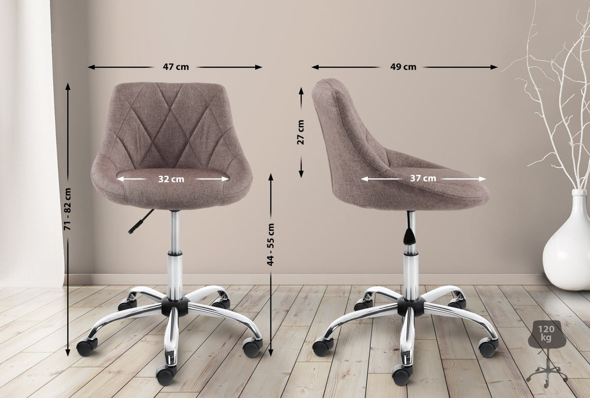 Werkkruk Lazio taupe,Stof taupe