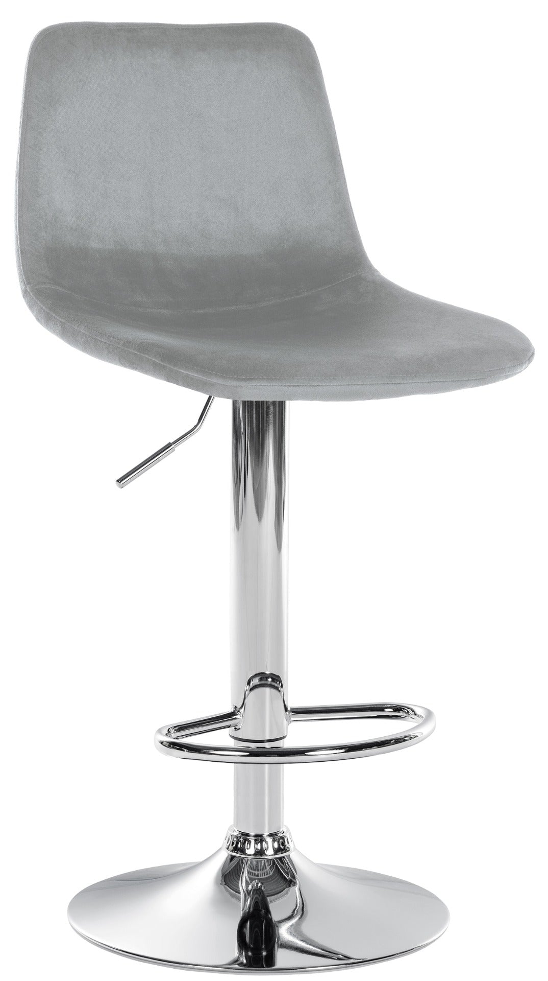 Barkruk Divo Velvet grijs,chroom grau
