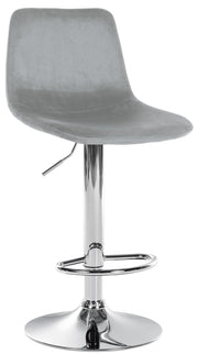 Barkruk Divo Velvet grijs,chroom grau