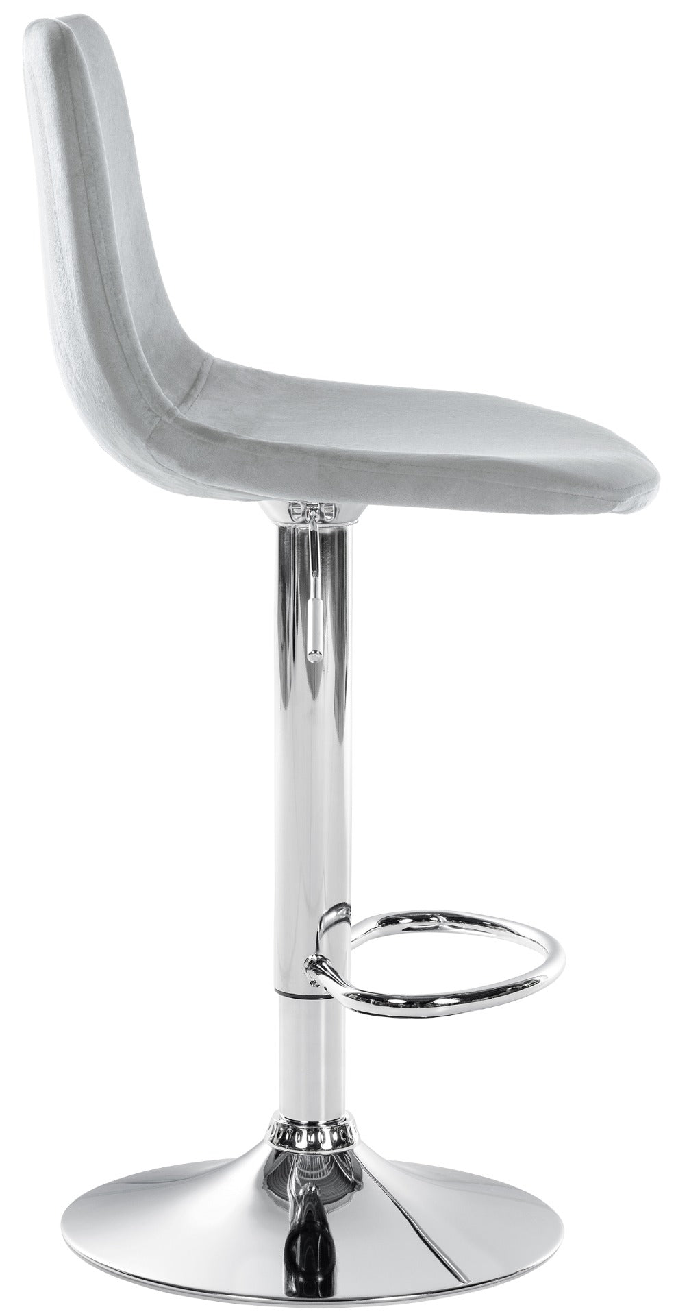Barkruk Divo Velvet grijs,chroom grau