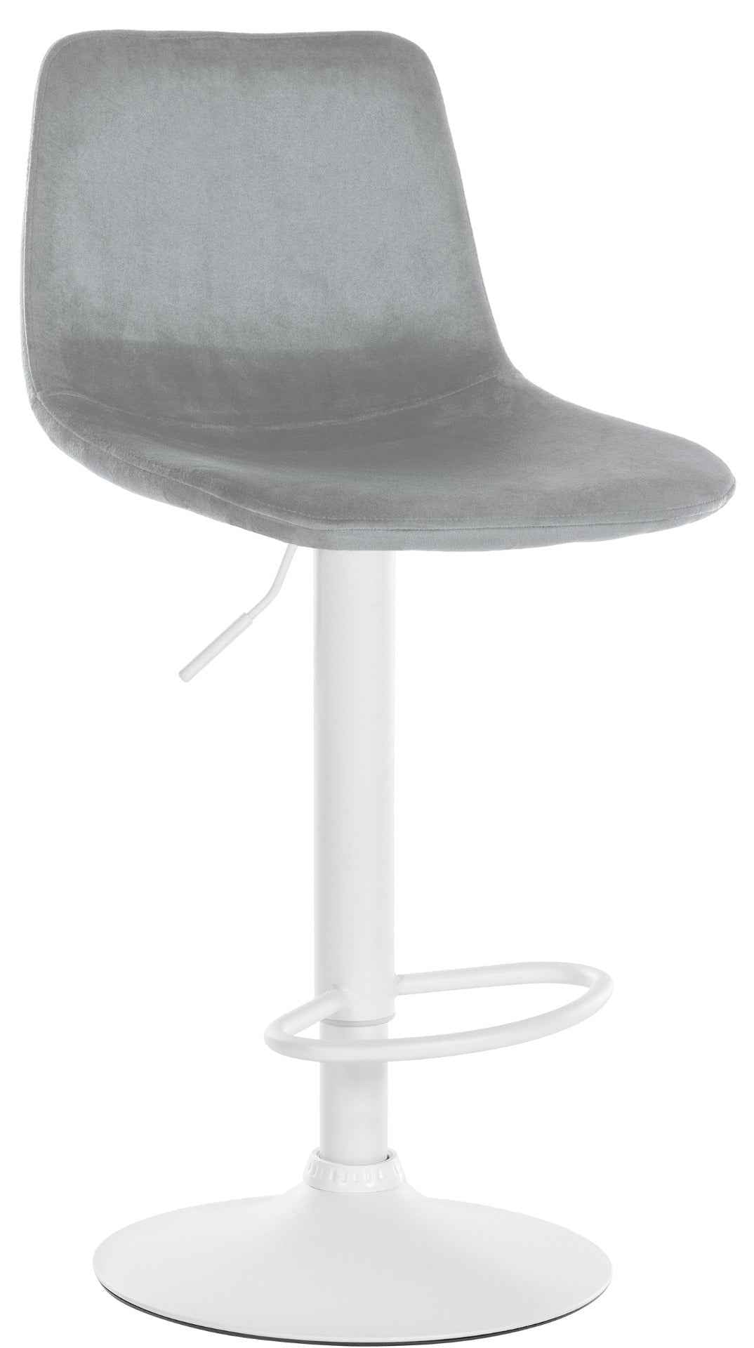 Barkruk Divo Velvet grijs,wit grau