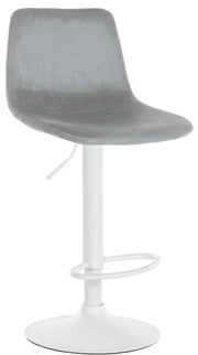 Barkruk Divo Velvet grijs,wit grau