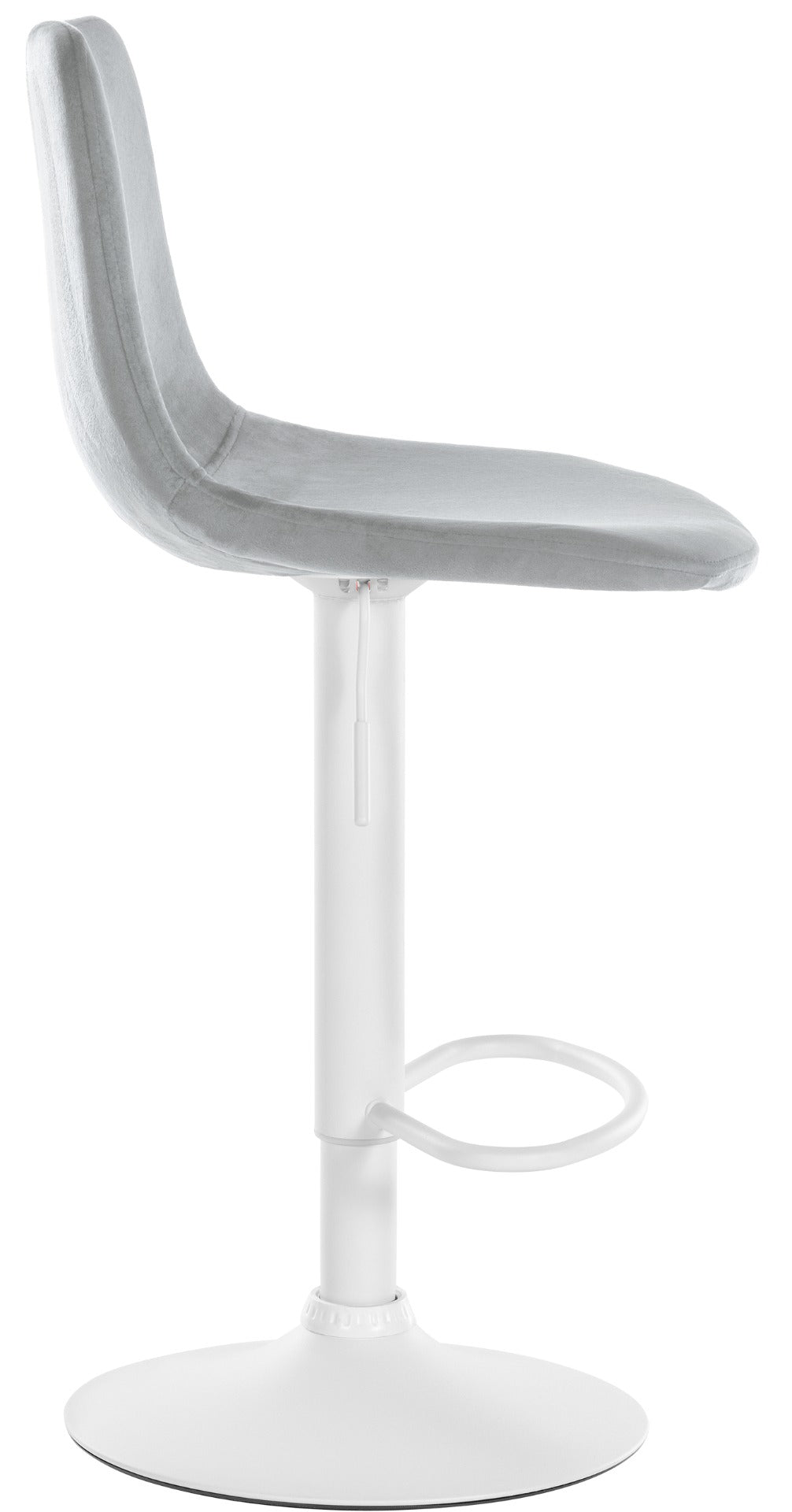 Barkruk Divo Velvet grijs,wit grau