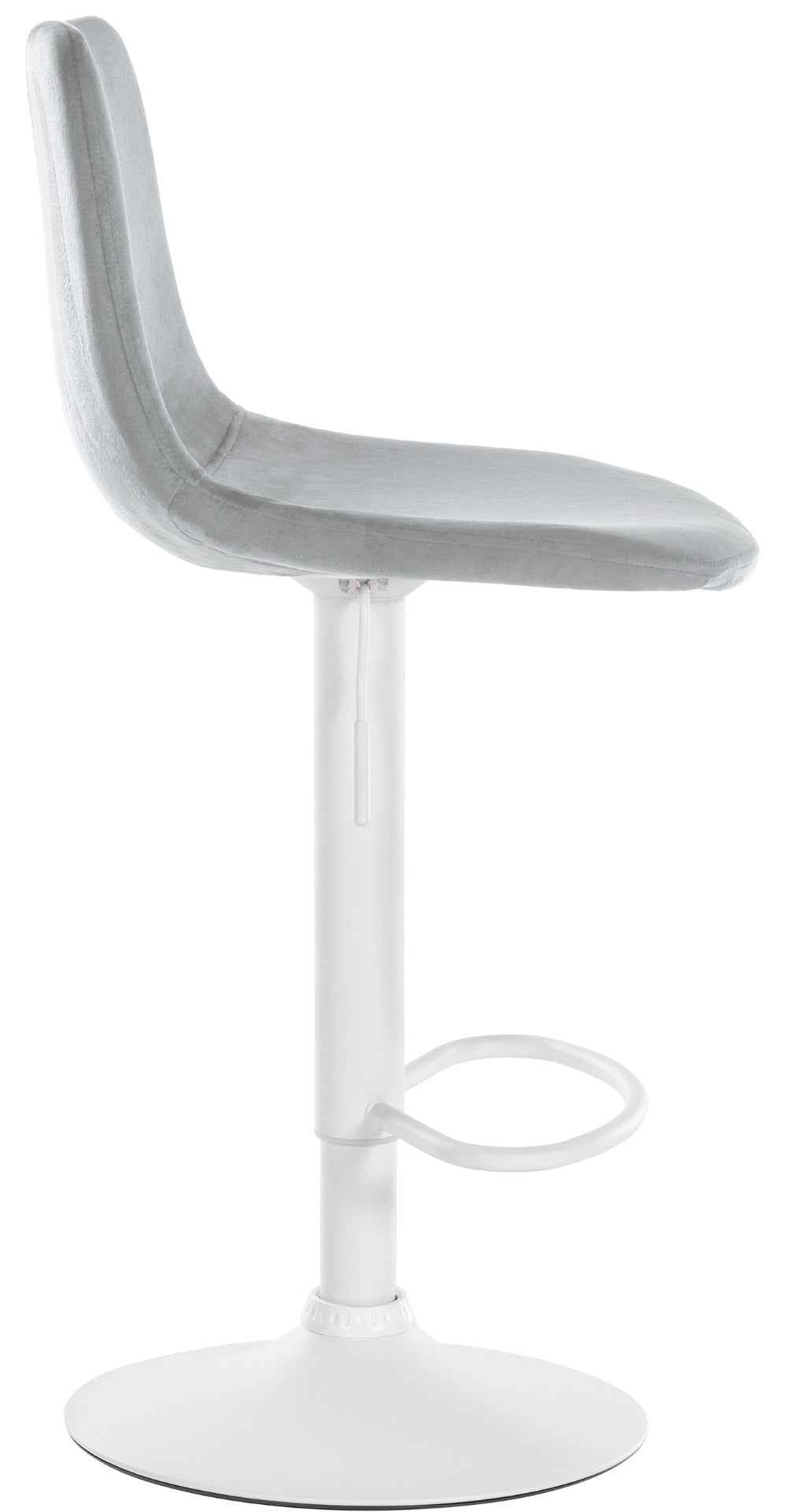 Barkruk Divo Velvet grijs,wit grau
